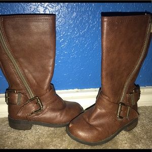 Girls size 7c brown boots